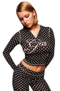 BLARE HOODIE - BLACK POLKA DOT