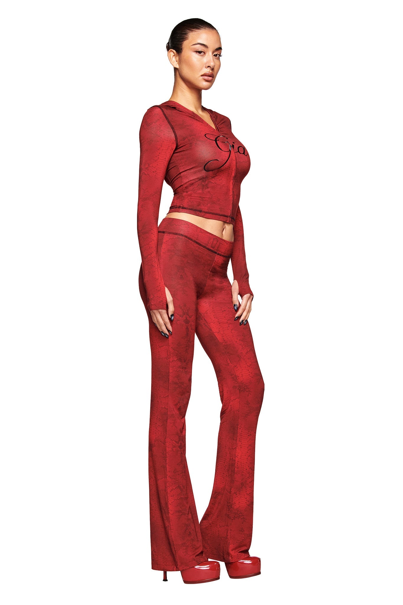 BLARE TRACKPANT - RED SERPENTINE