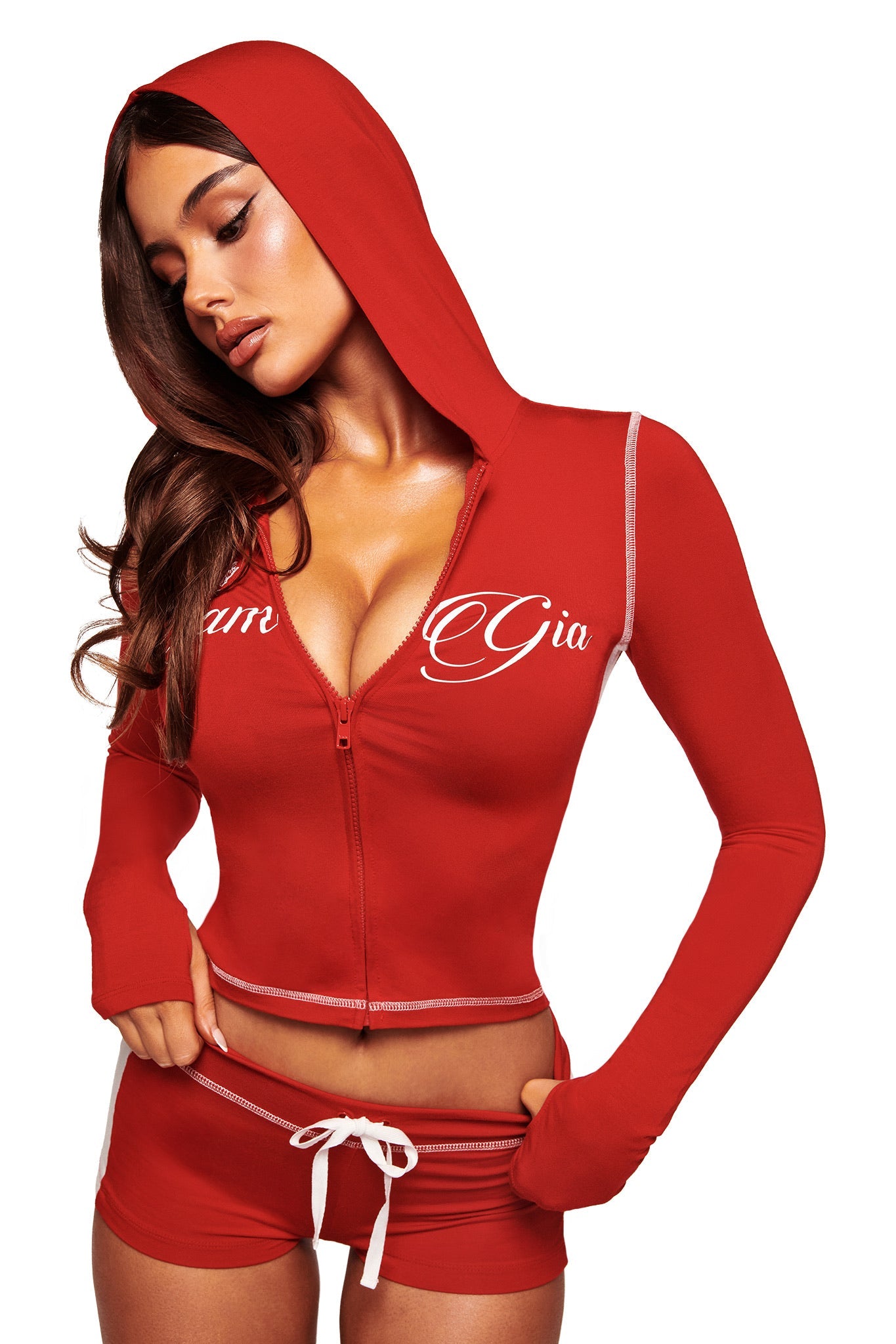 BLARE PANELLED SHORT - RED
