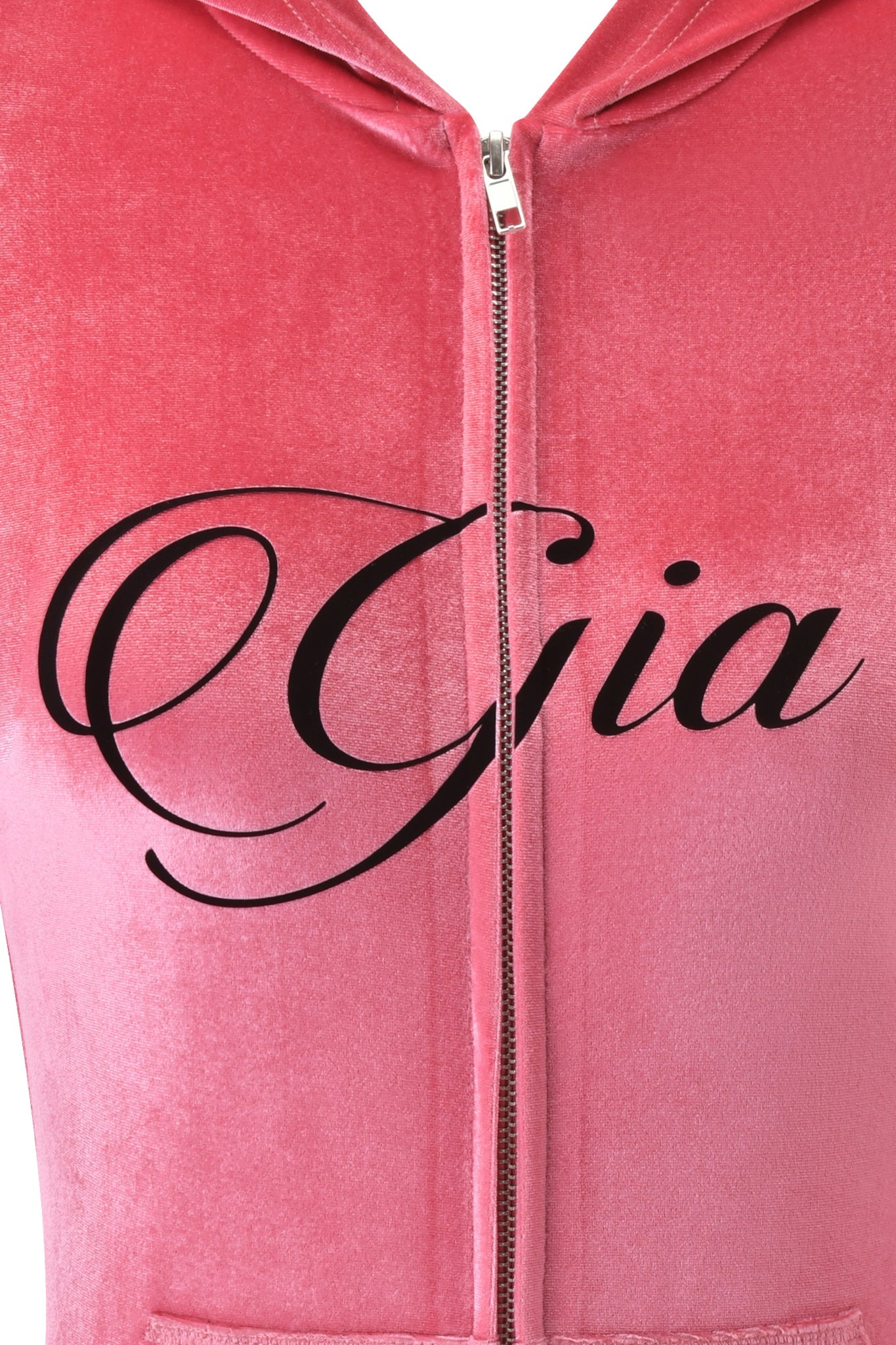 BLARE VELOUR POCKET HOODIE - PINK