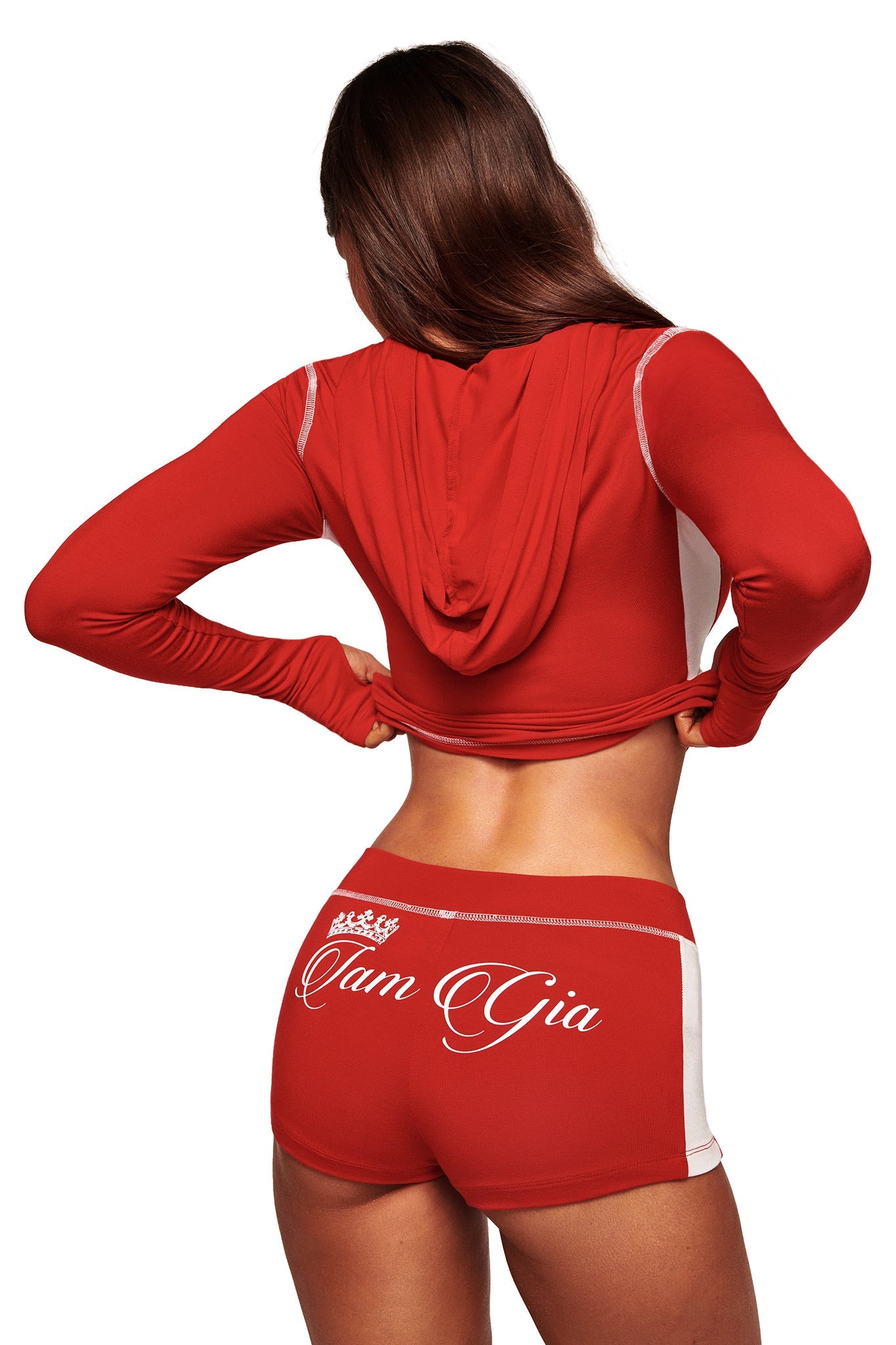 BLARE PANELLED HOODIE - RED