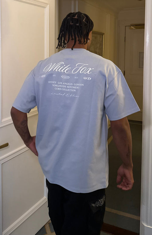 At Second Glance Oversized Tee Light Blue