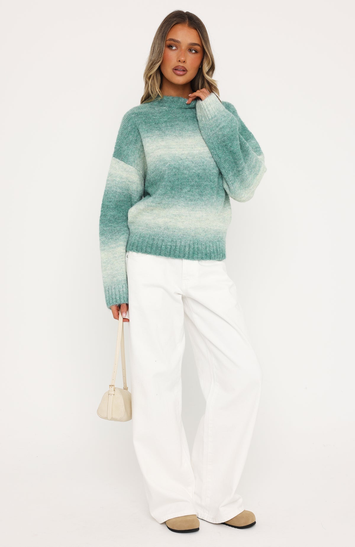 Fia Knit Sweater Seagreen
