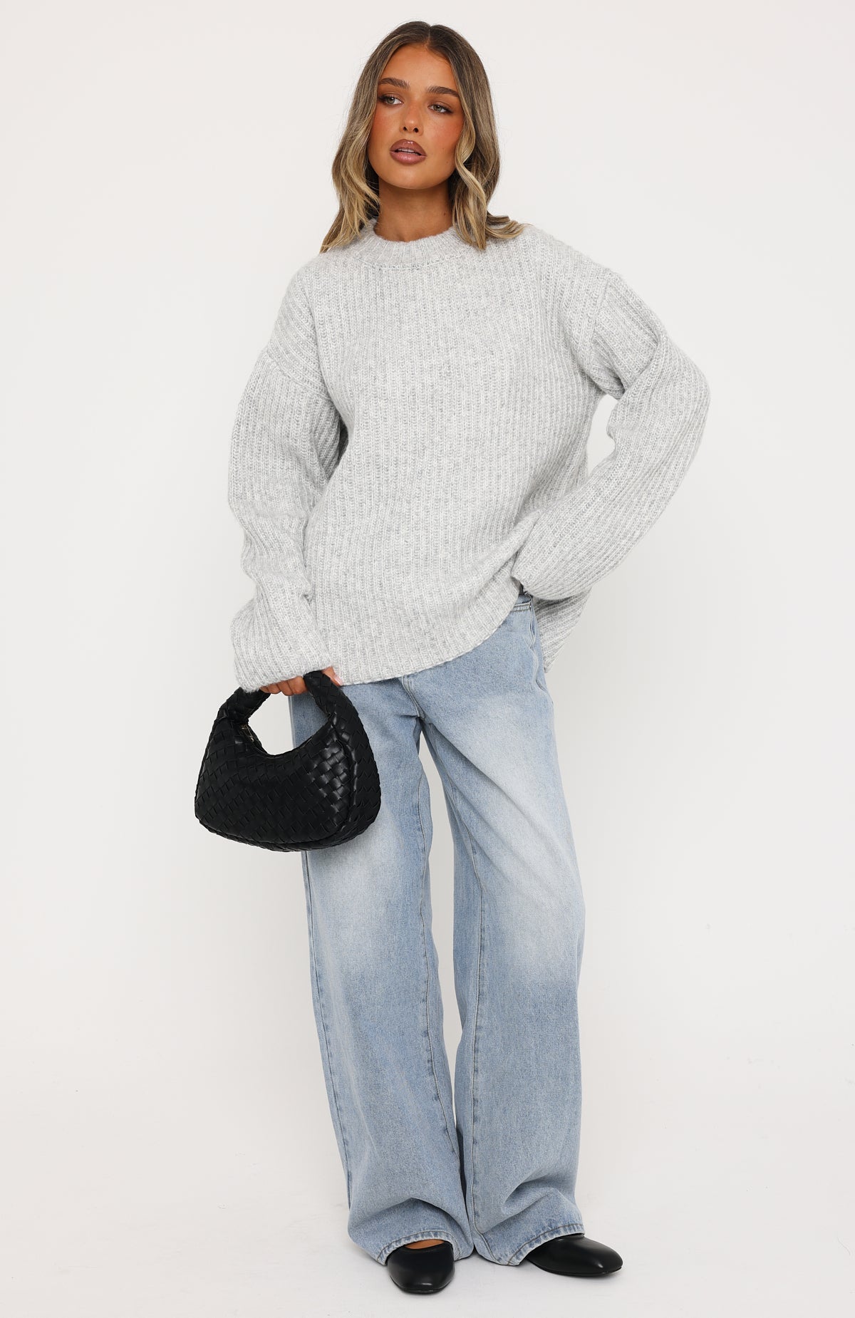 Lavinia Knit Sweater Grey Marle