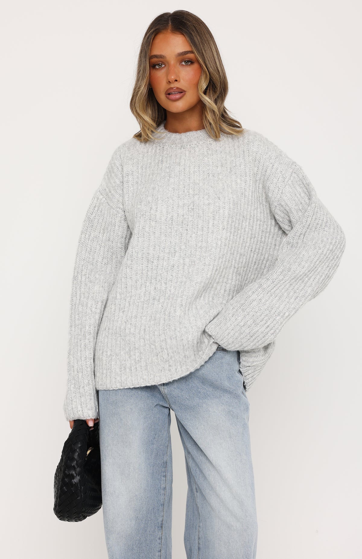 Lavinia Knit Sweater Grey Marle