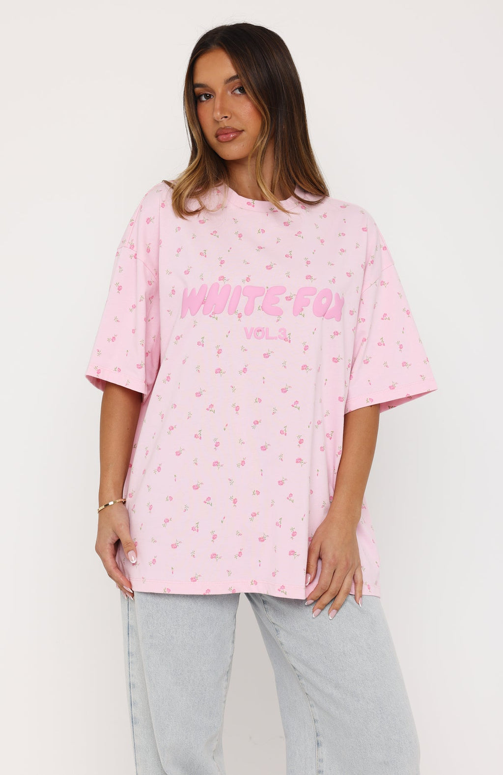 Offstage Printed Oversized Tee Posy Ditsy