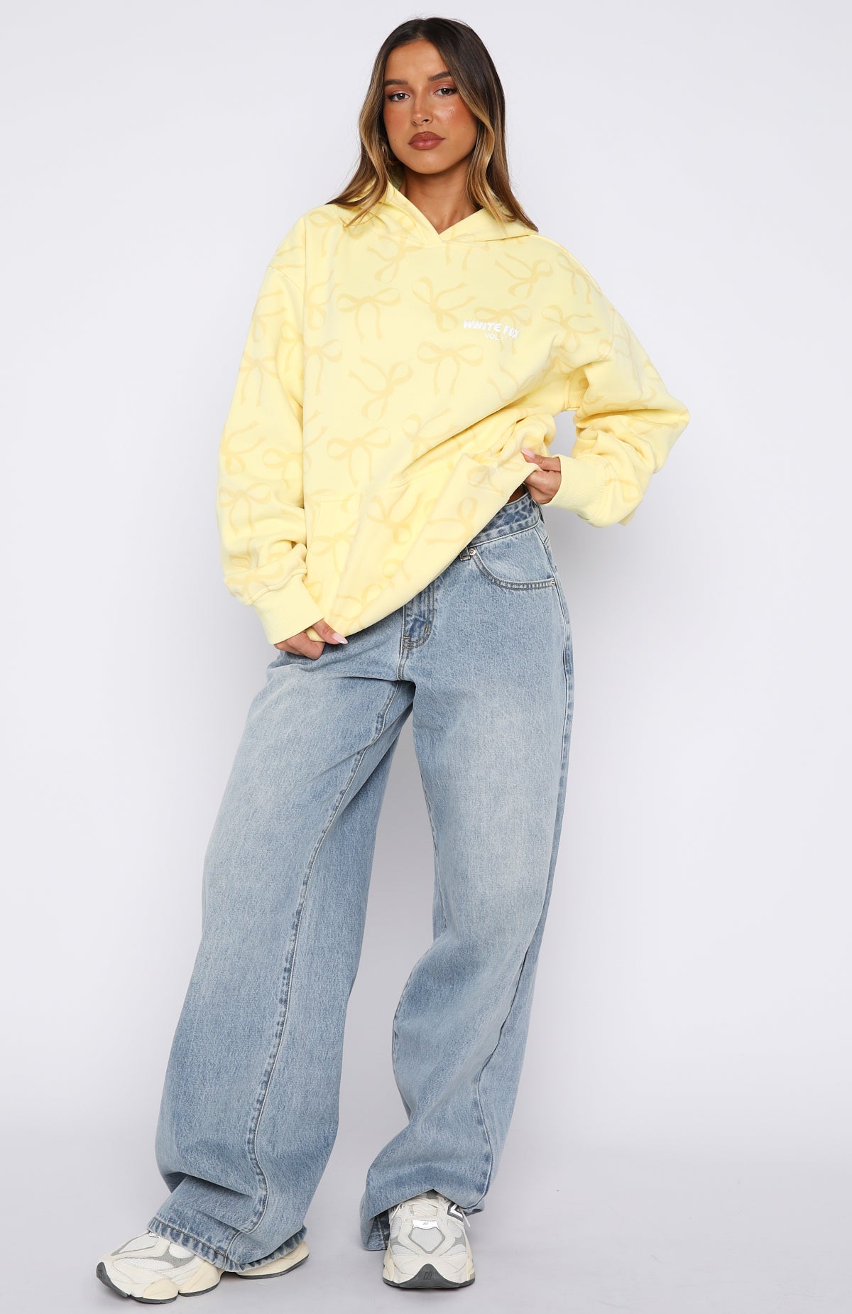 Vol. 1 Oversized Printed Hoodie Lemon Bow